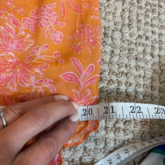 Nanette Nanette Lepore Brand Floral Print Pin Tuck Ruffle Sleeve Blouse‎ Medium - Picture 13 of 13